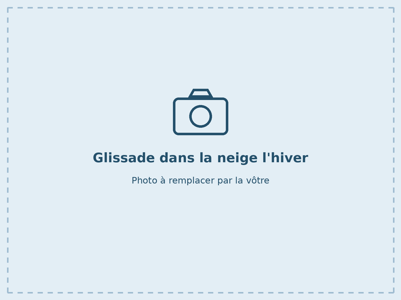 Glissade dans la neige l'hiver