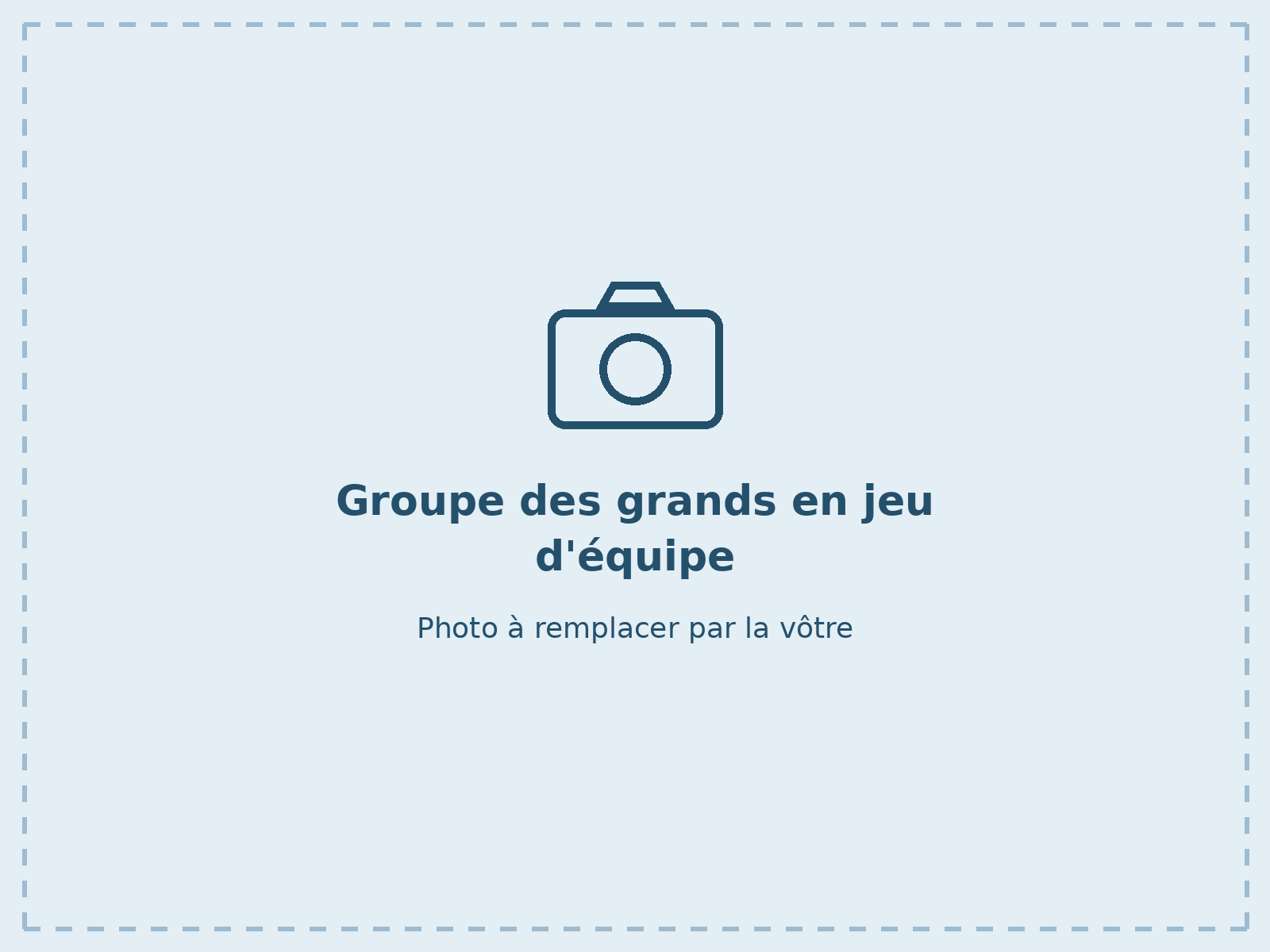 Groupe des grands en jeu d'équipe
